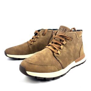 Bullboxer B-52 Dell Lace Up Casual Sneaker Boot Side zip Brown Size 10